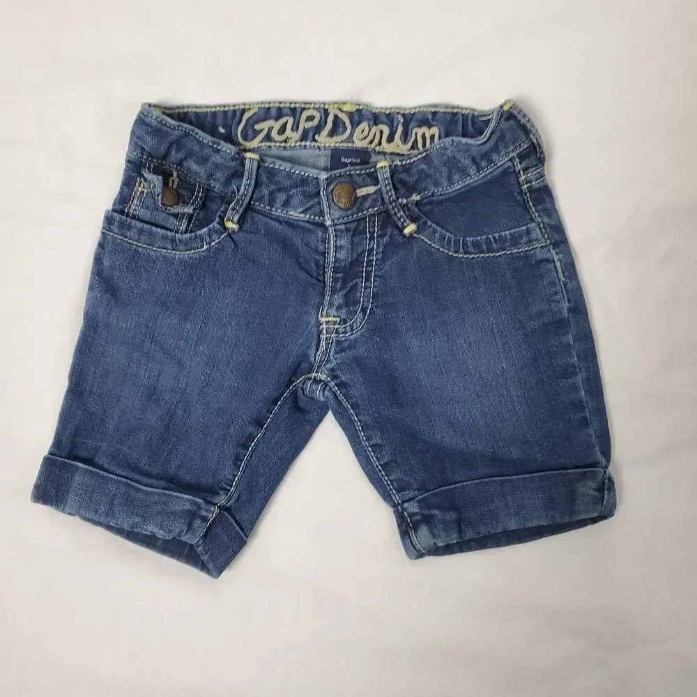 Gap Kids Denim Shorts 5T Rolled Cuff Stretch
